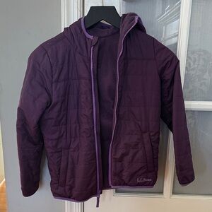 L.L. Bean Kids Deep Purple Puffer Jacket
